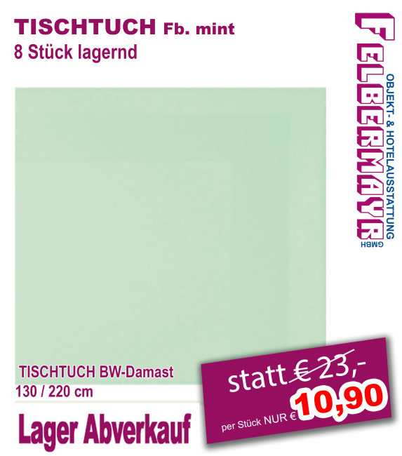 TISCHTUCH BW-Damast Fb. mint